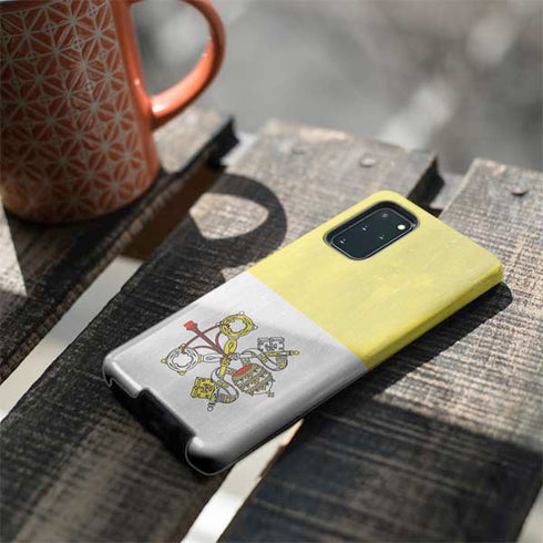 Vatican City Flag Distressed Galaxy S20 Plus Pro Case